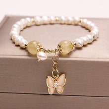 Cargar imagen en el visor de la galería, Freshwater Pearl Strawberry Quartz Bracelet Bracelet Female Opal Butterfly Bracelet