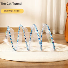 Load image into Gallery viewer, Folded Cat Tunnel S Type Cats Tunnel Spring Toy Mouse Tunnel Cat Outdoor Cat Toys For Kitten Interactive Cat Supplies