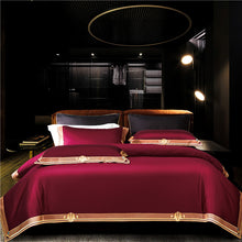 Charger l&#39;image dans la galerie, Cotton Pure Cotton Light Luxury Wine Red Bedding Cover