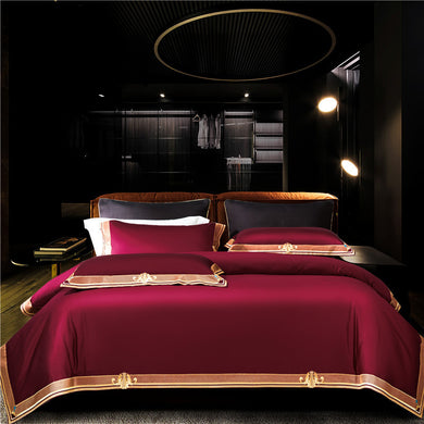 Cotton Pure Cotton Light Luxury Wine Red Bedding Cover