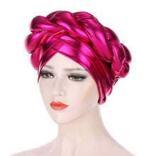 Load image into Gallery viewer, Bright Silk Coarse Twist Turban Hat