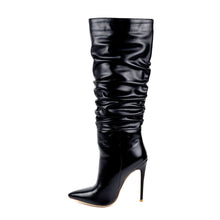 Cargar imagen en el visor de la galería, Pleated Pointed Toe Stiletto High Heel High-heeled Women&#39;s Boots