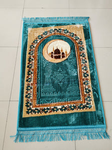 Printing and dyeing embossed Muslim Prayer Mat Rug