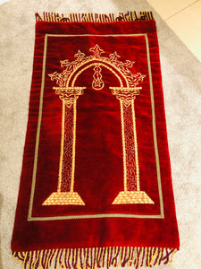 Luxury Praying Rug Sijada 110*70 cm Dark Red - FUCHEETAH