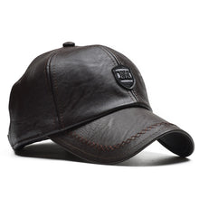 Cargar imagen en el visor de la galería, PU Leather Winter Baseball Cap Men Hat High Quality - FUCHEETAH