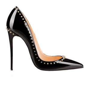 Spike Black 12cm  Women's Shoes  Stiletto Pointed Toe - FUCHEETAH