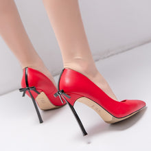 Load image into Gallery viewer, High Quality Women Pointed Toe shoes Bowtie Thin High Heels - FUCHEETAH