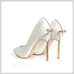 High Quality Women Pointed Toe shoes Bowtie Thin High Heels - FUCHEETAH