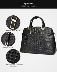 Crocodile Leather Women Small Handbags Luxury Designer 100% Genuine Leather - FUCHEETAH