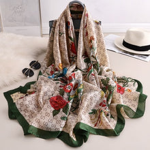 Cargar imagen en el visor de la galería, Luxury brand hijab summer women scarves soft long print silk scarves lady shawl - FUCHEETAH