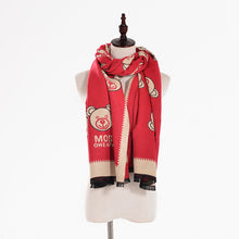 Load image into Gallery viewer, Winter Warm Women Imitation Cashmere Scarf Brand DesignTassel Scarves Cute Bear Shawl - FUCHEETAH