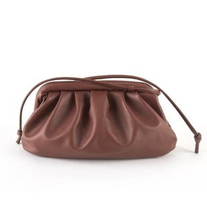 Cloud bag Soft Leather women's  Slant Dumpling Clutche - FUCHEETAH