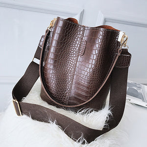 Vintage leather Stone Pattern Crossbody Bags For Women - FUCHEETAH