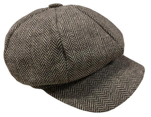 Peaky Blinder Cap Female Tweed Beret Cap Peaky Blinders Baker Flat Hat - FUCHEETAH