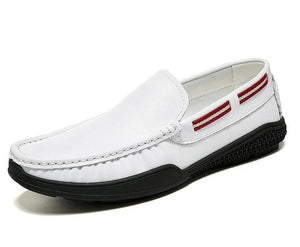 Summer Casual Boat Shoes Men Soft Leather Driving Footwear - FUCHEETAH