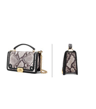 Load image into Gallery viewer, Luxury gete new  Python skin  Female bag   Fashionable little fragrance women chain package - FUCHEETAH