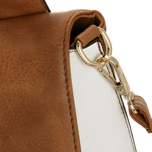 Fashion Patchwork Pu Leather Handbags Luxury Brand Women Crossbody Shoulder Bag - FUCHEETAH