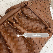 Load image into Gallery viewer, New woven large ruched cloud bag leather pleated shoulder slung dumplings bag clutch bag - FUCHEETAH