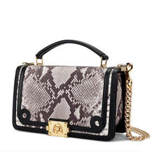 Cargar imagen en el visor de la galería, Luxury gete new  Python skin  Female bag   Fashionable little fragrance women chain package - FUCHEETAH