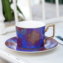 Laden Sie das Bild in den Galerie-Viewer, British Style Luxury Moroccan Coffee Cup and Saucer Set - FUCHEETAH