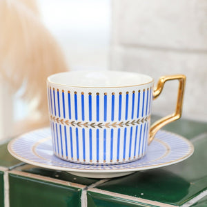 British Style Luxury Moroccan Coffee Cup and Saucer Set - FUCHEETAH
