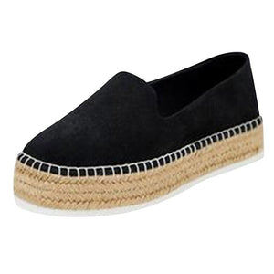 Summer Platform Loafers Women Lazy sandal Slip-on Summer Thick Casual Sneakers Breathable Weaving Flat - FUCHEETAH