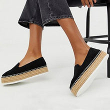 Cargar imagen en el visor de la galería, Summer Platform Loafers Women Lazy sandal Slip-on Summer Thick Casual Sneakers Breathable Weaving Flat - FUCHEETAH