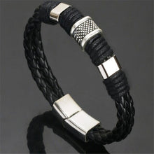 Cargar imagen en el visor de la galería, Trendy Genuine Leather Bracelets Men Stainless Steel Multilayer Braided Rope Bracelets for Male Female Bracelets Jewelry - FUCHEETAH