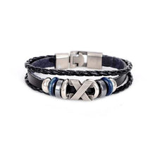 Load image into Gallery viewer, Trendy Genuine Leather Bracelets Men Stainless Steel Multilayer Braided Rope Bracelets for Male Female Bracelets Jewelry - FUCHEETAH