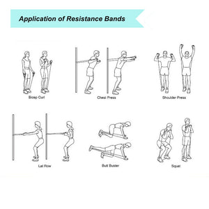 Resistance Band Exercise Elastic Band Yoga Pilates 120 cm - FUCHEETAH