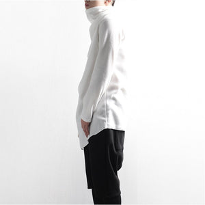 Samo Zaen Collection High collar loose irregular casual long-sleeved Tshirt - FUCHEETAH
