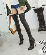 Load image into Gallery viewer, High Heels Over The Knee Boots Women Stretch Thigh High Boots - FUCHEETAH