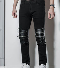 Cargar imagen en el visor de la galería, Samo Zaen Collection Hip-hop slim fit zipper stitching jeans - FUCHEETAH