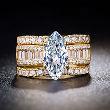 Cargar imagen en el visor de la galería, Luxury 2 Color Set Ring Inlaid With AAA Zircon Crystal - FUCHEETAH