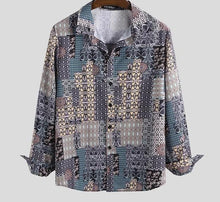 Cargar imagen en el visor de la galería, Samo Zaen Collection Print Shirt Long Sleeve Vintage - FUCHEETAH