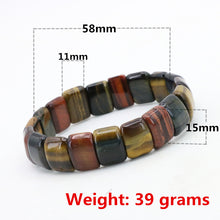 Laden Sie das Bild in den Galerie-Viewer, Energy Multicolor tiger stone elastic bracelet DIY stone multi element collocation - FUCHEETAH
