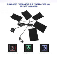 Laden Sie das Bild in den Galerie-Viewer, USB Electric Clothes Five Heater Pads Heating Element Temperature Warmer Tool healing Energy - FUCHEETAH