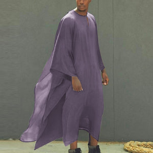 Samo Zaen Collection Men Robes Loose Caftan Solid Color - FUCHEETAH