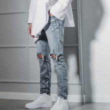 Laden Sie das Bild in den Galerie-Viewer, Samo Zaen Collection Street beggar jeans slim leg - FUCHEETAH
