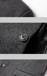 Samo Zaen Collection Winter Thick Slim Fit Stand Collar Mantel - FUCHEETAH