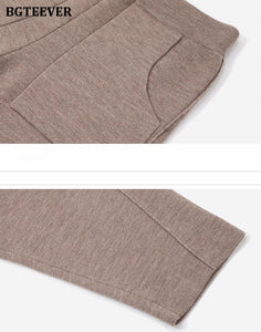 Winter Casual Sweater Tracksuits O-neck Long Sleeve 2 Pieces Set - FUCHEETAH