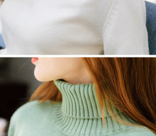 Cargar imagen en el visor de la galería, Cashmere Turtleneck Long Sleeve Pullover Knitwear - FUCHEETAH