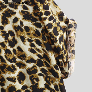 Samo Zaen Collection Leopard Print Short Sleeve Shirt - FUCHEETAH