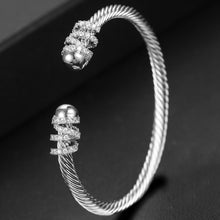 Laden Sie das Bild in den Galerie-Viewer, Trendy Luxury Stackable Bracelet Cuff Full Cubic Zircon Crystal - FUCHEETAH