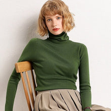 Laden Sie das Bild in den Galerie-Viewer, Knitted Cashmere Sweaters Turtleneck Solid Color Knitwear Thin - FUCHEETAH