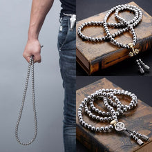 Load image into Gallery viewer, Tactical 10MM Steel Chain Beads Self Defense Hand Bracelet Necklace - FUCHEETAH