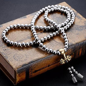 Tactical 10MM Steel Chain Beads Self Defense Hand Bracelet Necklace - FUCHEETAH