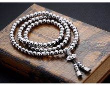 Cargar imagen en el visor de la galería, Tactical 10MM Steel Chain Beads Self Defense Hand Bracelet Necklace - FUCHEETAH