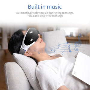 4D Visual Smart ُEnergy Enhancer , Eye Massage Glasses Wireless Air Compression
