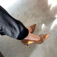 Load image into Gallery viewer, Pointed toe thin high heels classic colors French women pumps